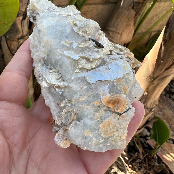 Silver Mica Lepidolite Yellow Gold Tint - Picture 2 of 7